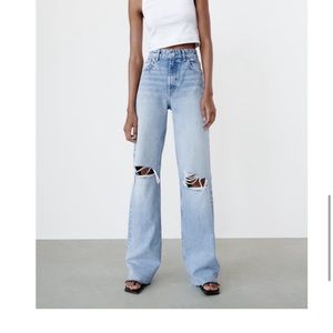 Brand new high rise and ripped Zara jeans!